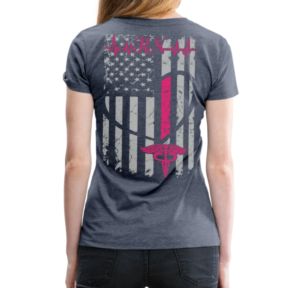 RN Nurse Flag Women’s Premium T-Shirt (CK1295) updated