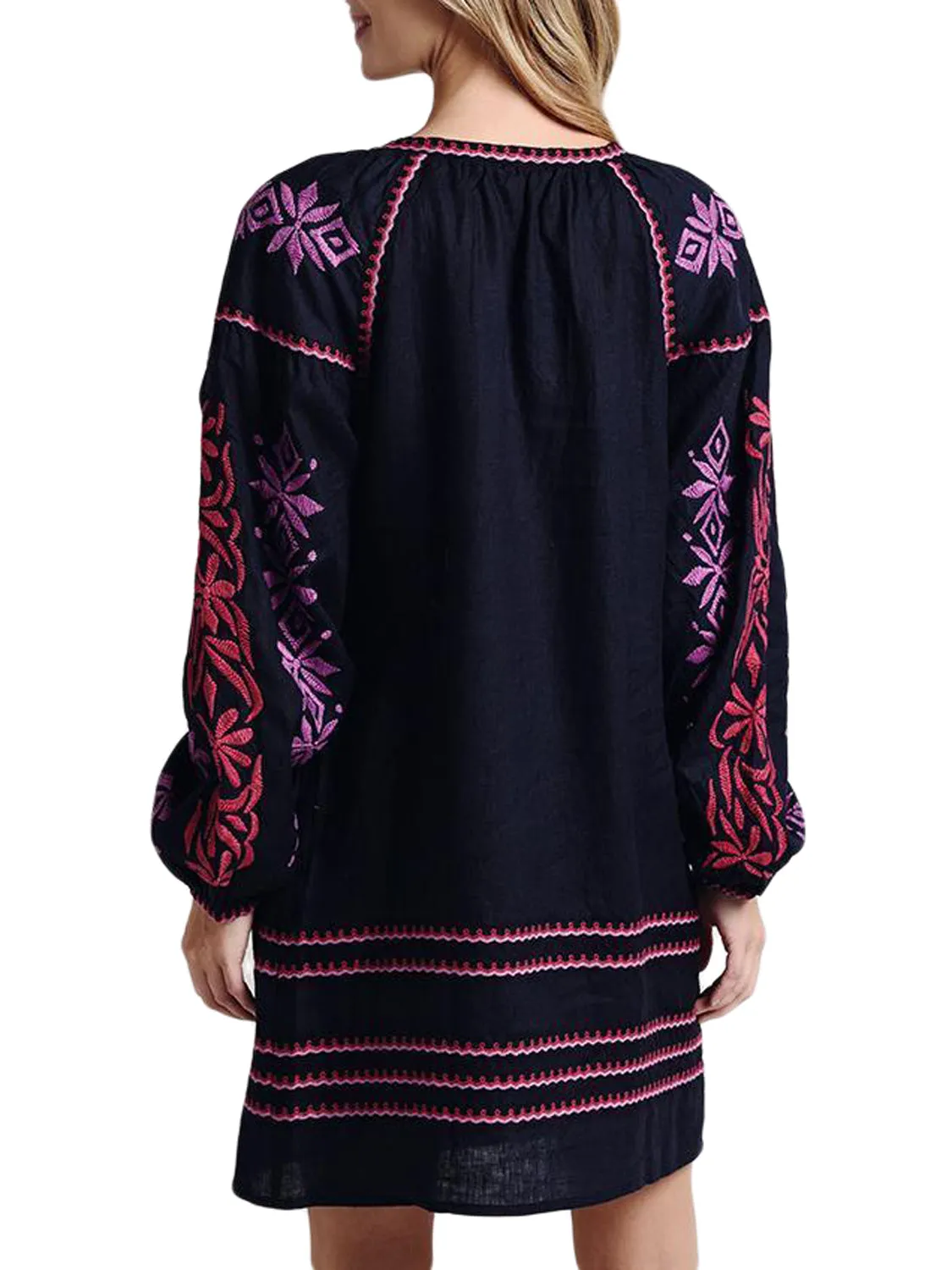 ROBERTA ROLLER RABBIT Women's Navy Blue Natalia Dress $265 NEW