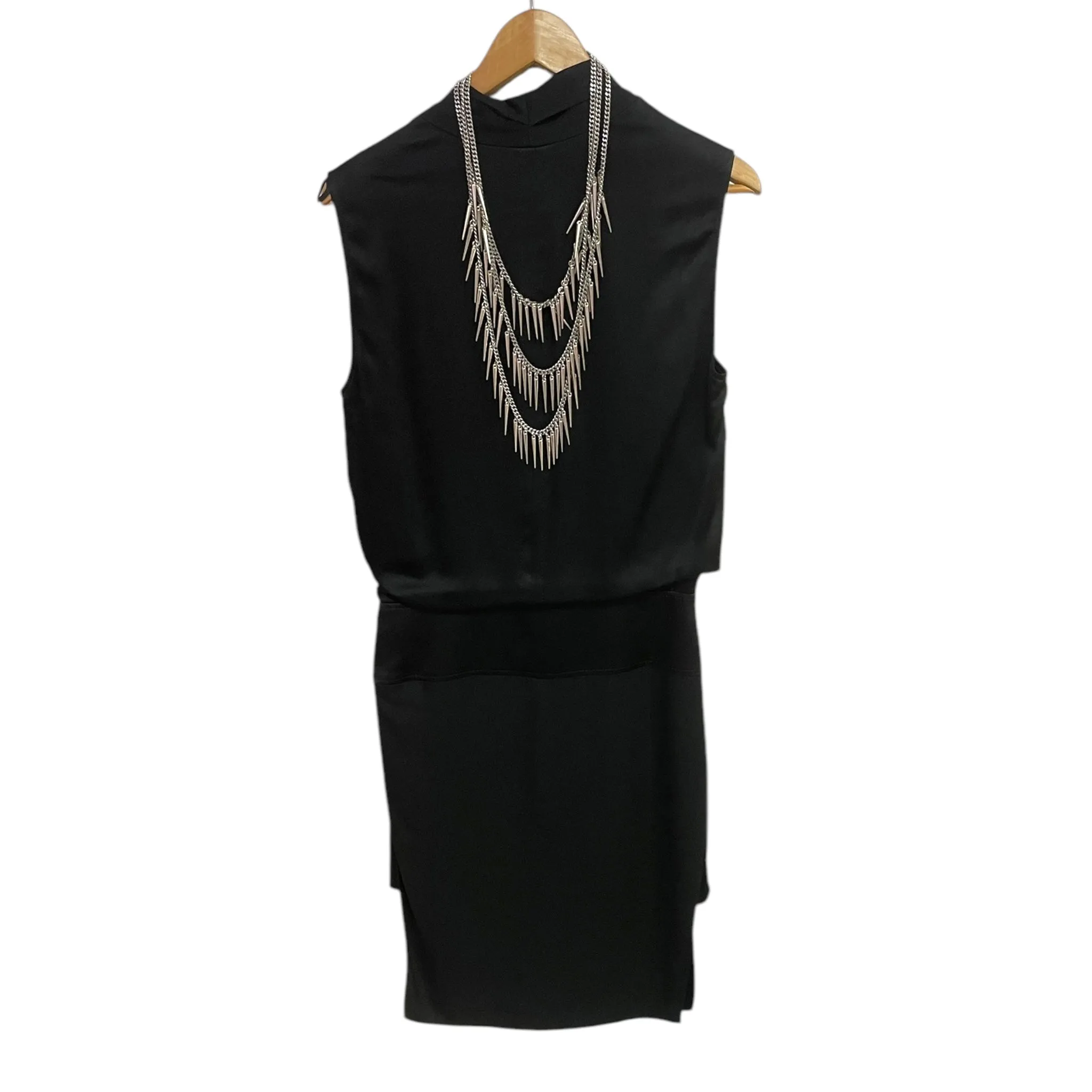 Rock & Roll - Edgy Silvertone Messy Spikes Necklace