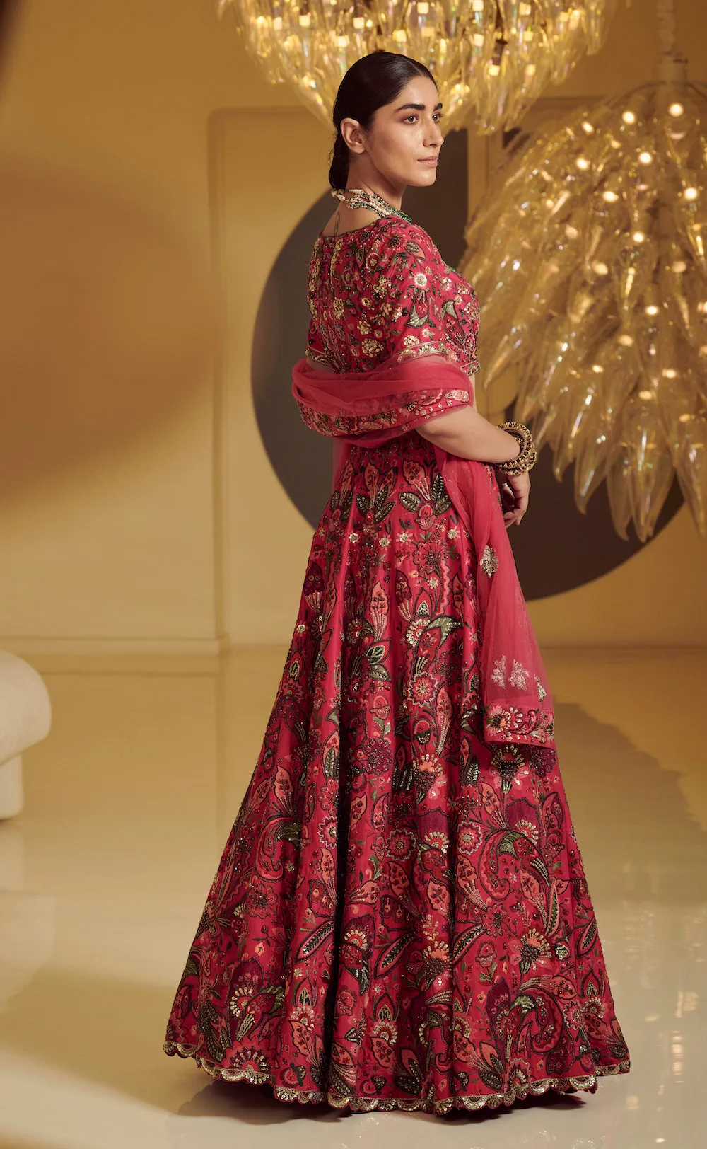 Rose Embroidered Lehenga Set