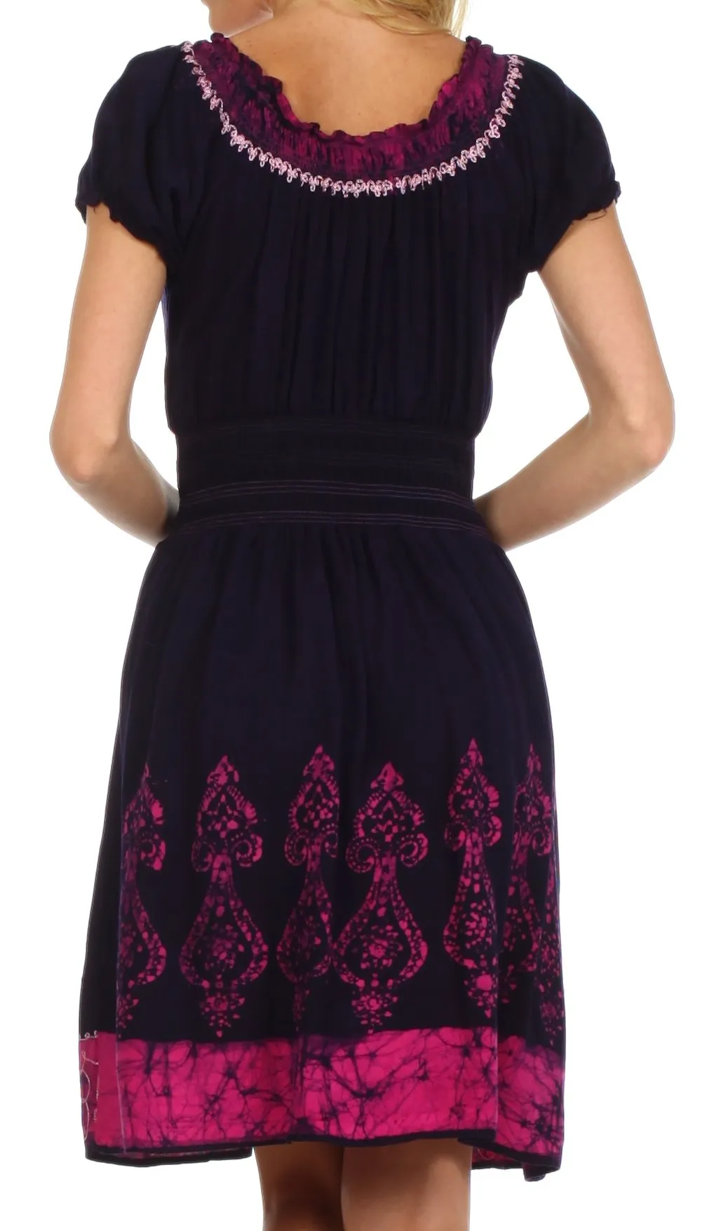 Sakkas Ladli Batik Embroidered Dress
