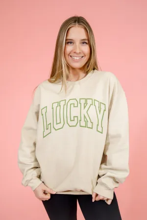Sand "LUCKY" Sweatshirt