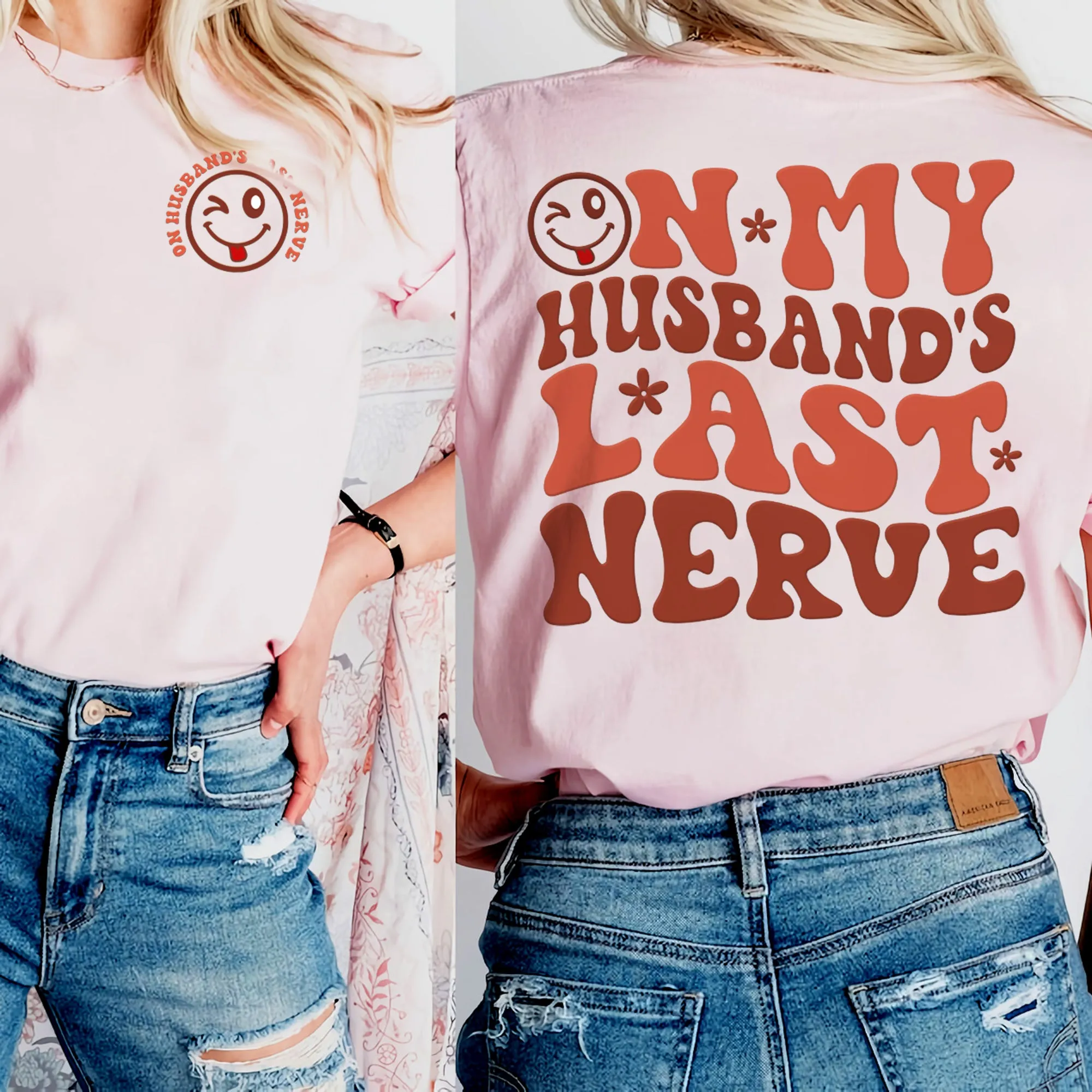Sandjest On My Husband??s Last Nerve Shirt Womens Life Wife Shirt Wife Life Tee