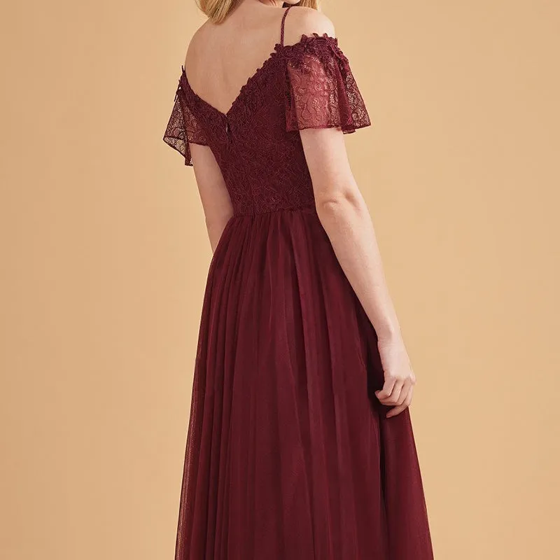 Sexy Waist V-neck Sling Full Dress