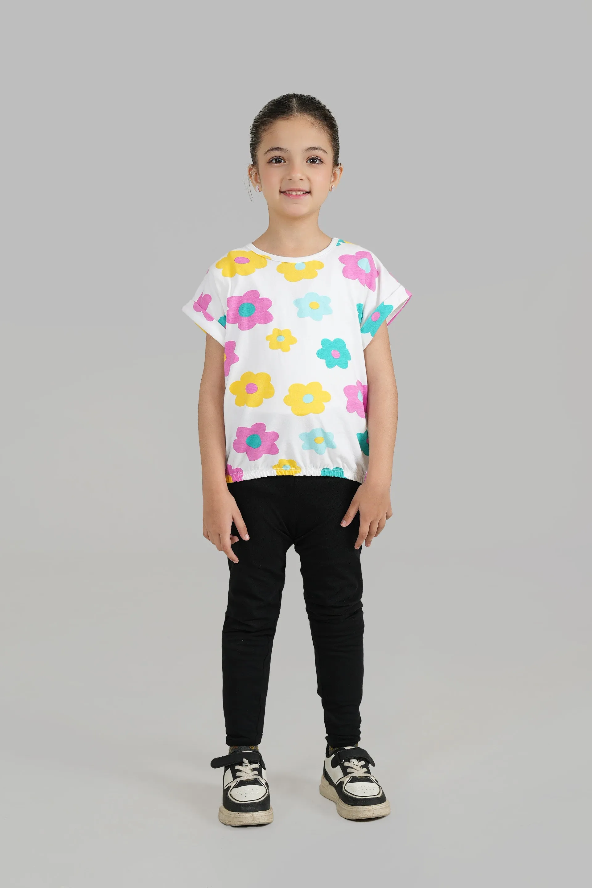 Short Body all over Print T Shirt