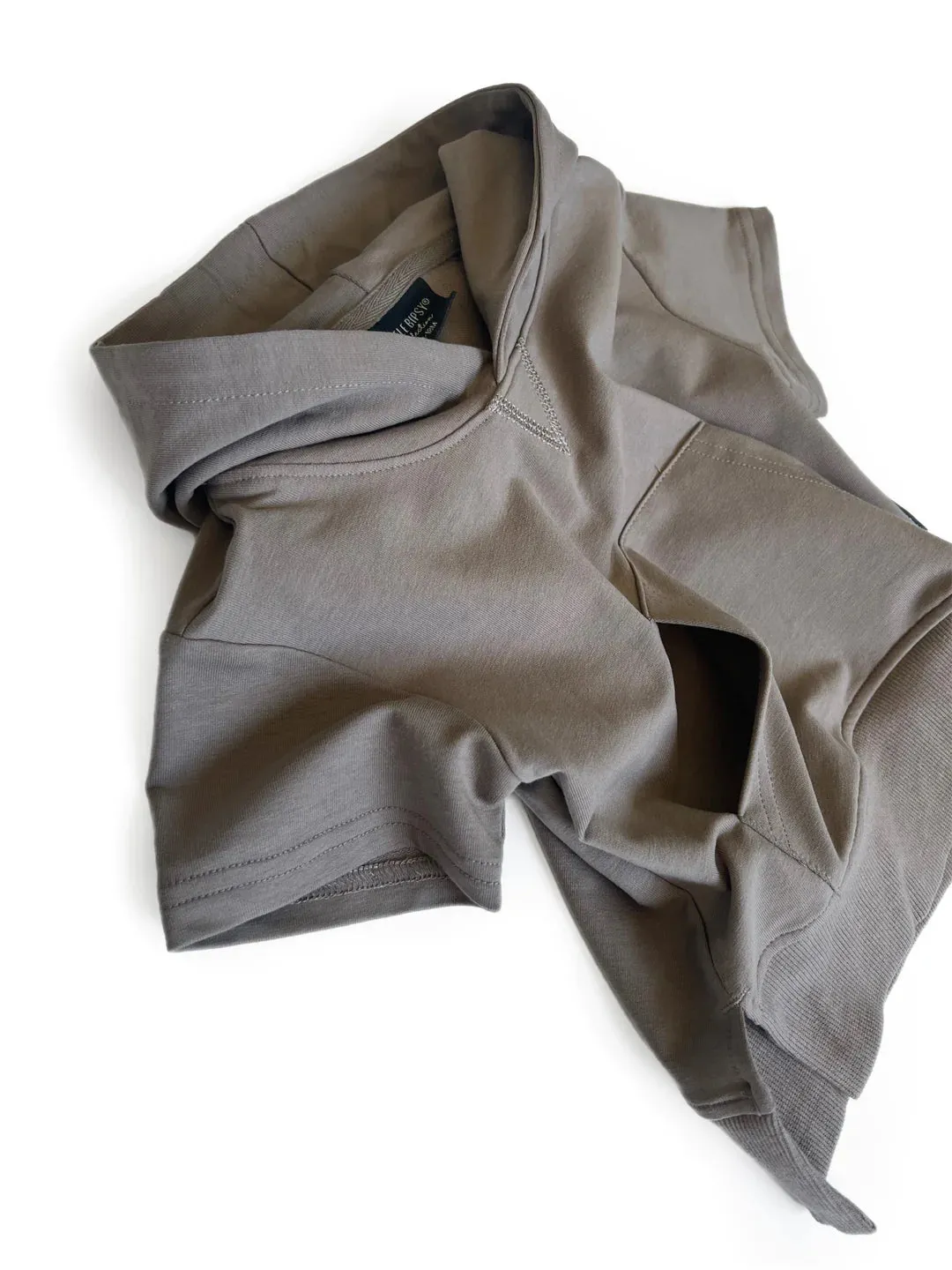 SHORT SLEEVE HOODIE - MUSHROOM