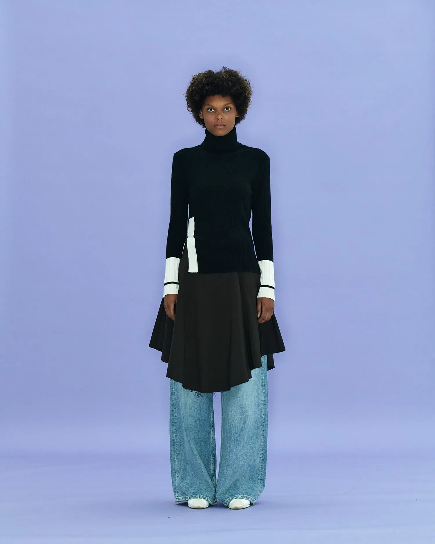 Side Slit Turtleneck