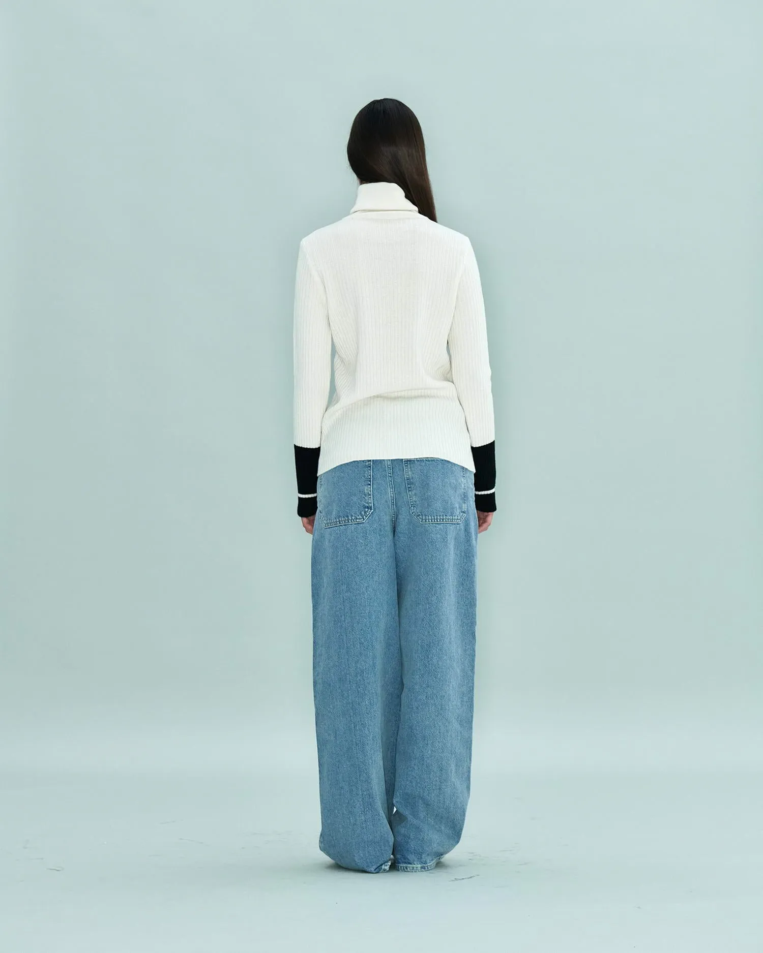 Side Slit Turtleneck