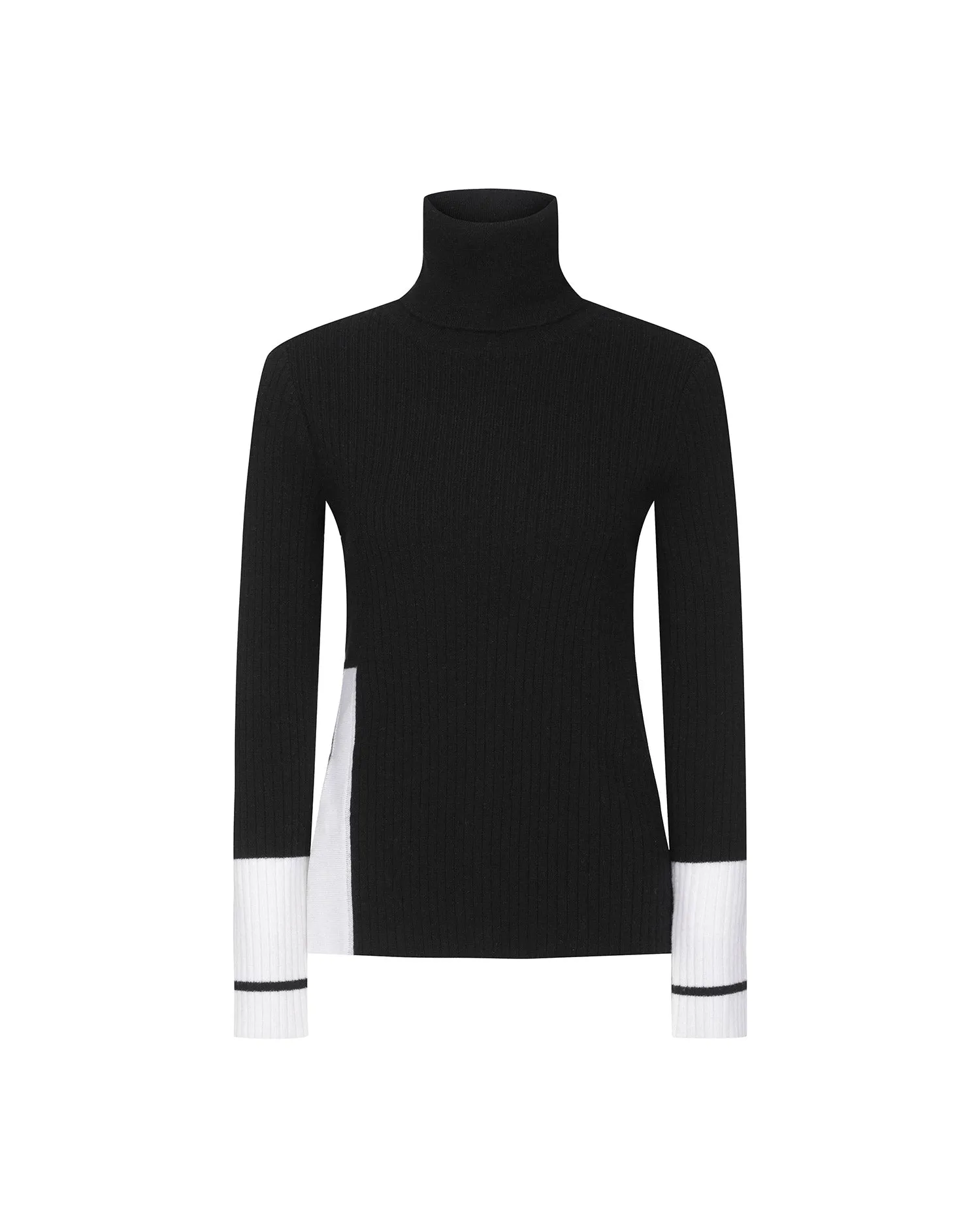 Side Slit Turtleneck
