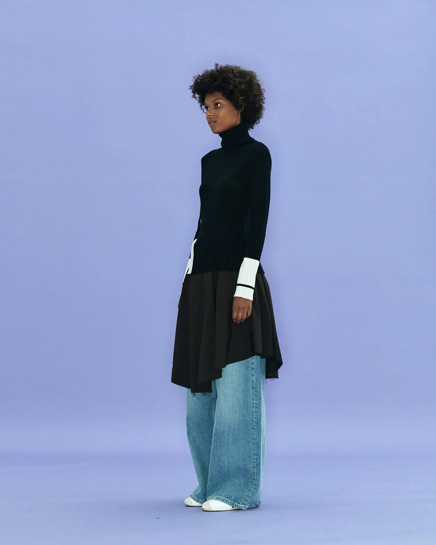 Side Slit Turtleneck