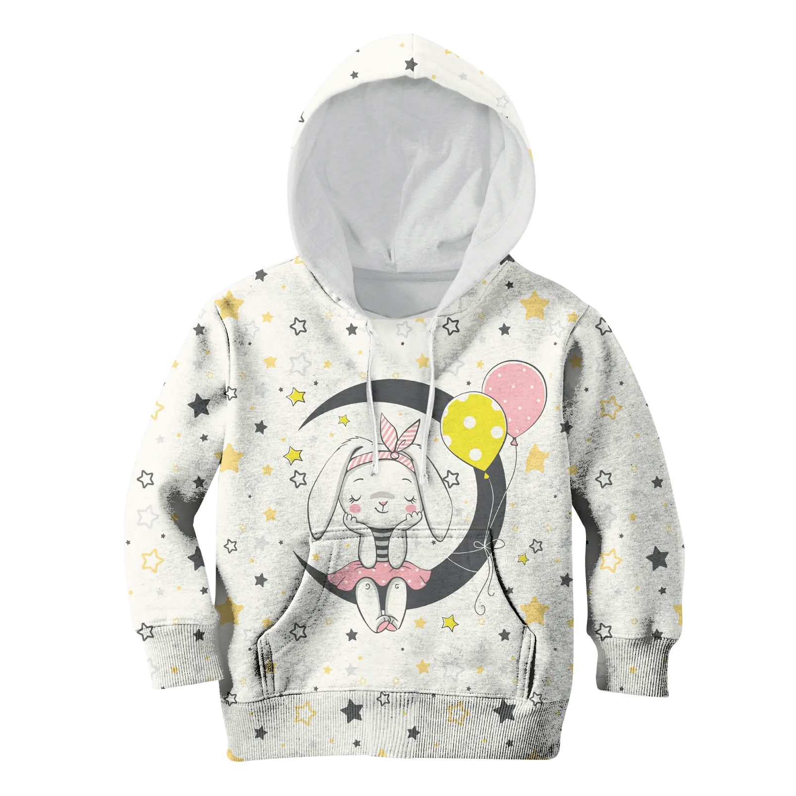 Sitting on the moon with balloon Kid Custom Cosplay Hoodies T-shirt Apparel