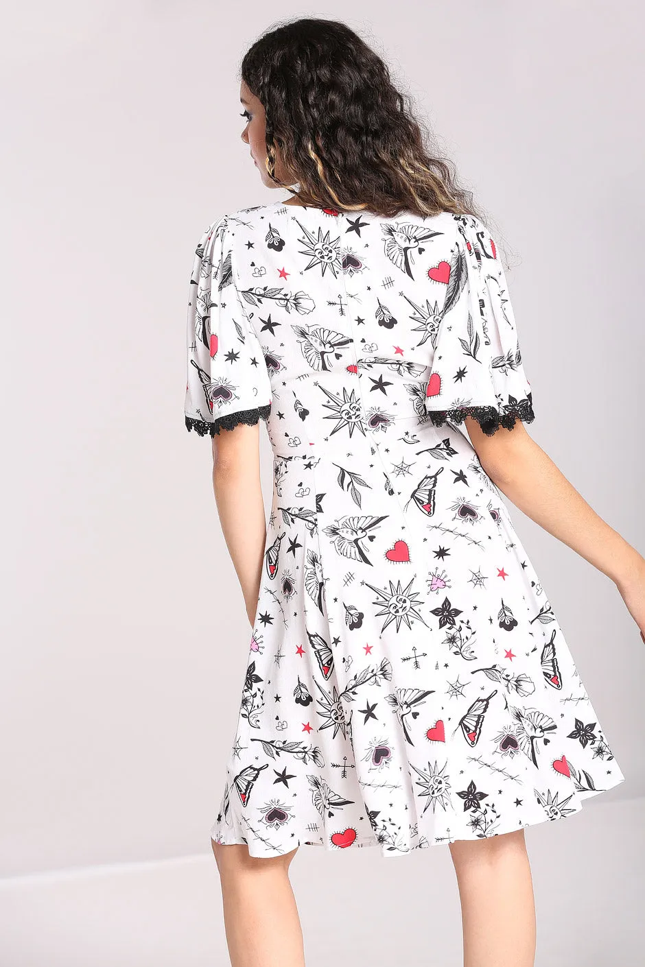 SIZE 10* Avery Tattoo Inspired Dress