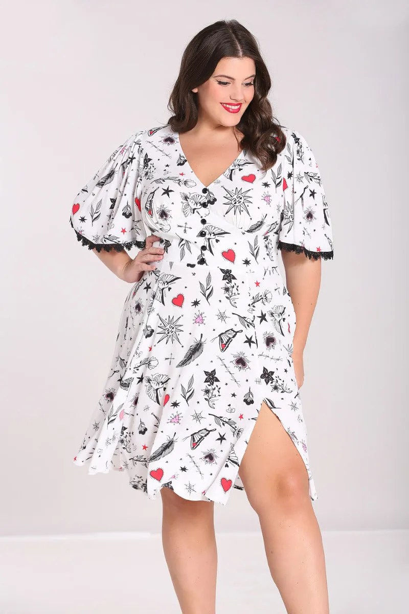 SIZE 10* Avery Tattoo Inspired Dress