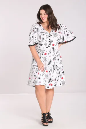 SIZE 10* Avery Tattoo Inspired Dress