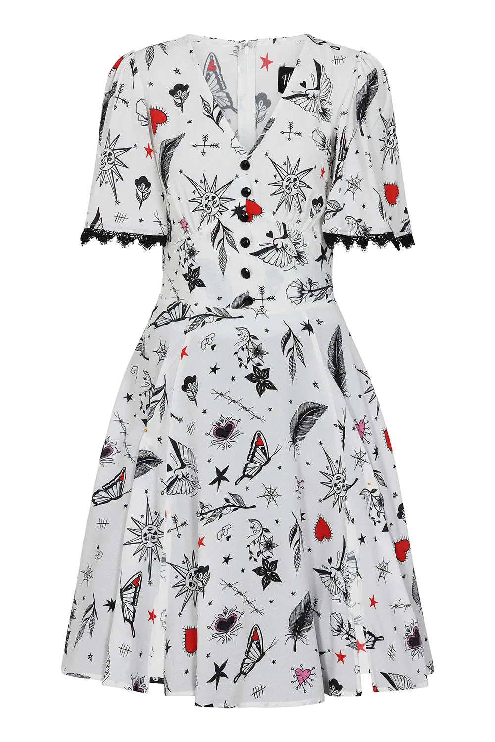 SIZE 10* Avery Tattoo Inspired Dress
