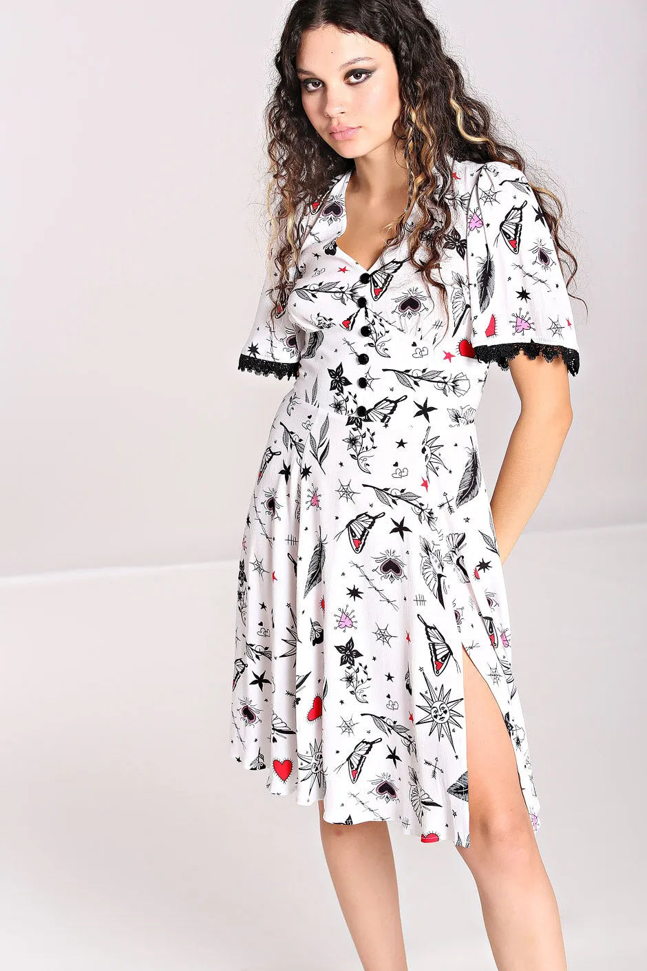 SIZE 10* Avery Tattoo Inspired Dress