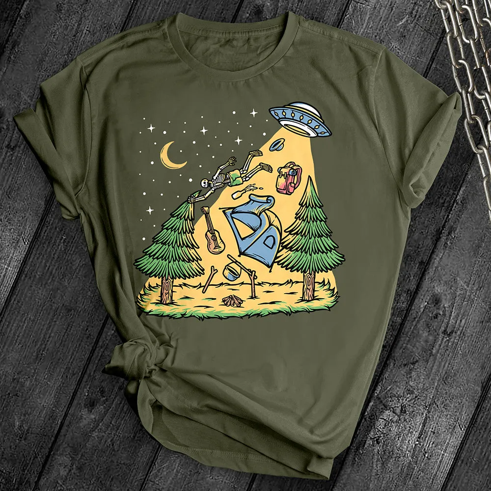 Skeleton UFO Abduction Tee
