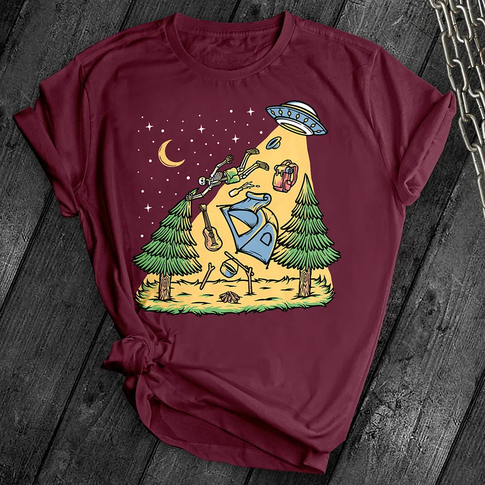 Skeleton UFO Abduction Tee