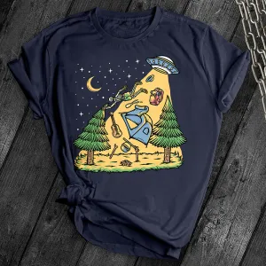 Skeleton UFO Abduction Tee