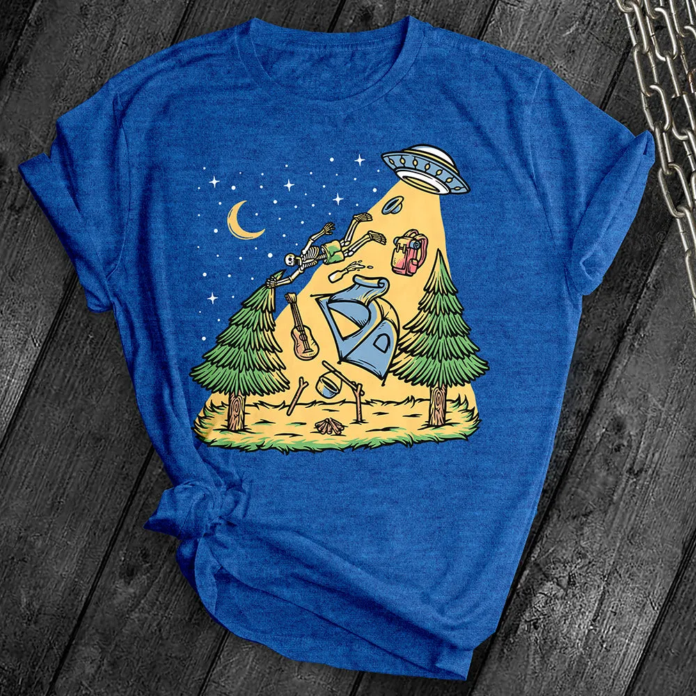 Skeleton UFO Abduction Tee