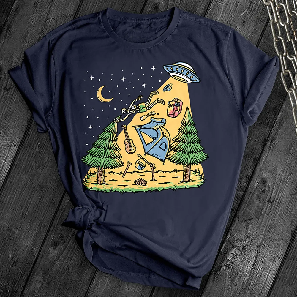 Skeleton UFO Abduction Tee