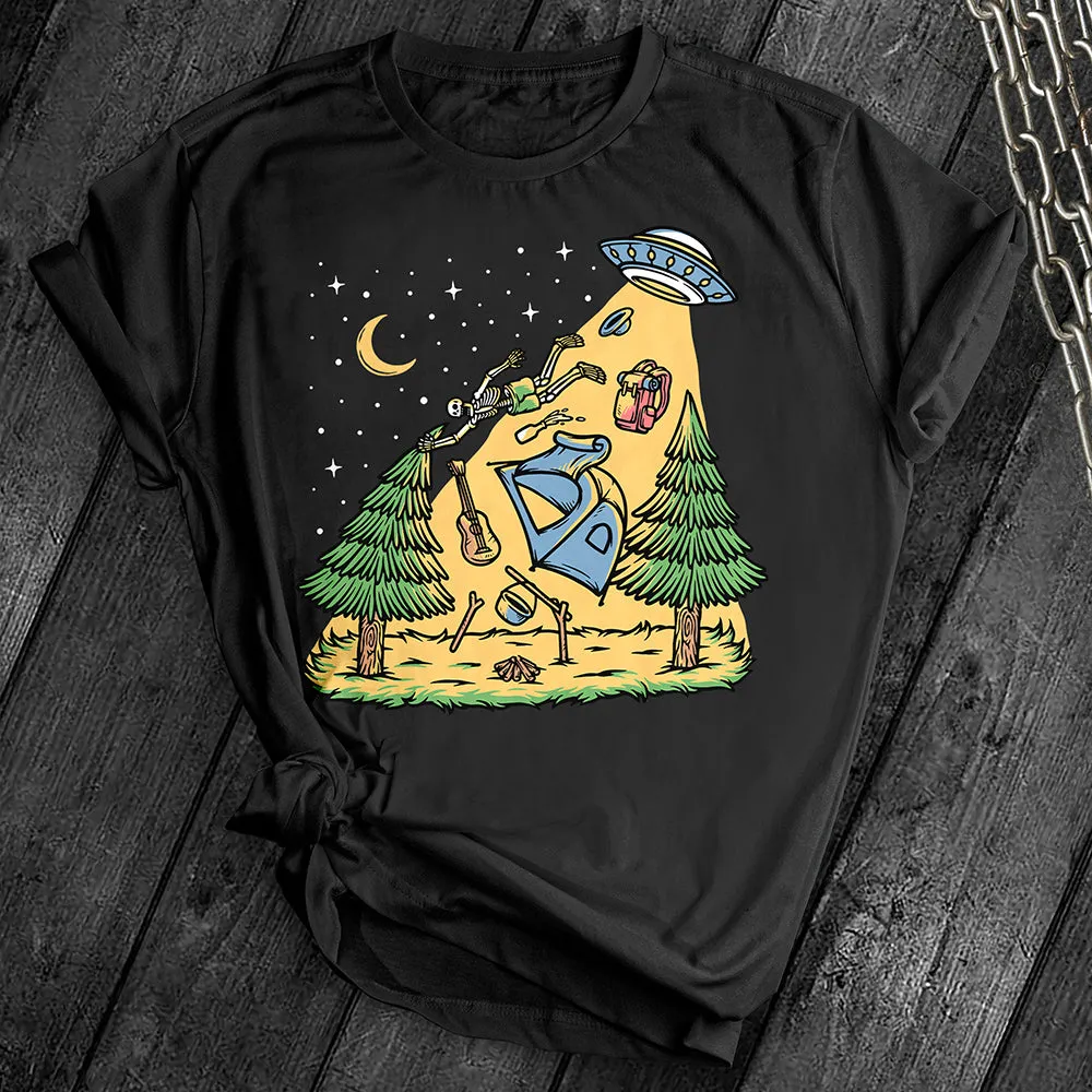 Skeleton UFO Abduction Tee