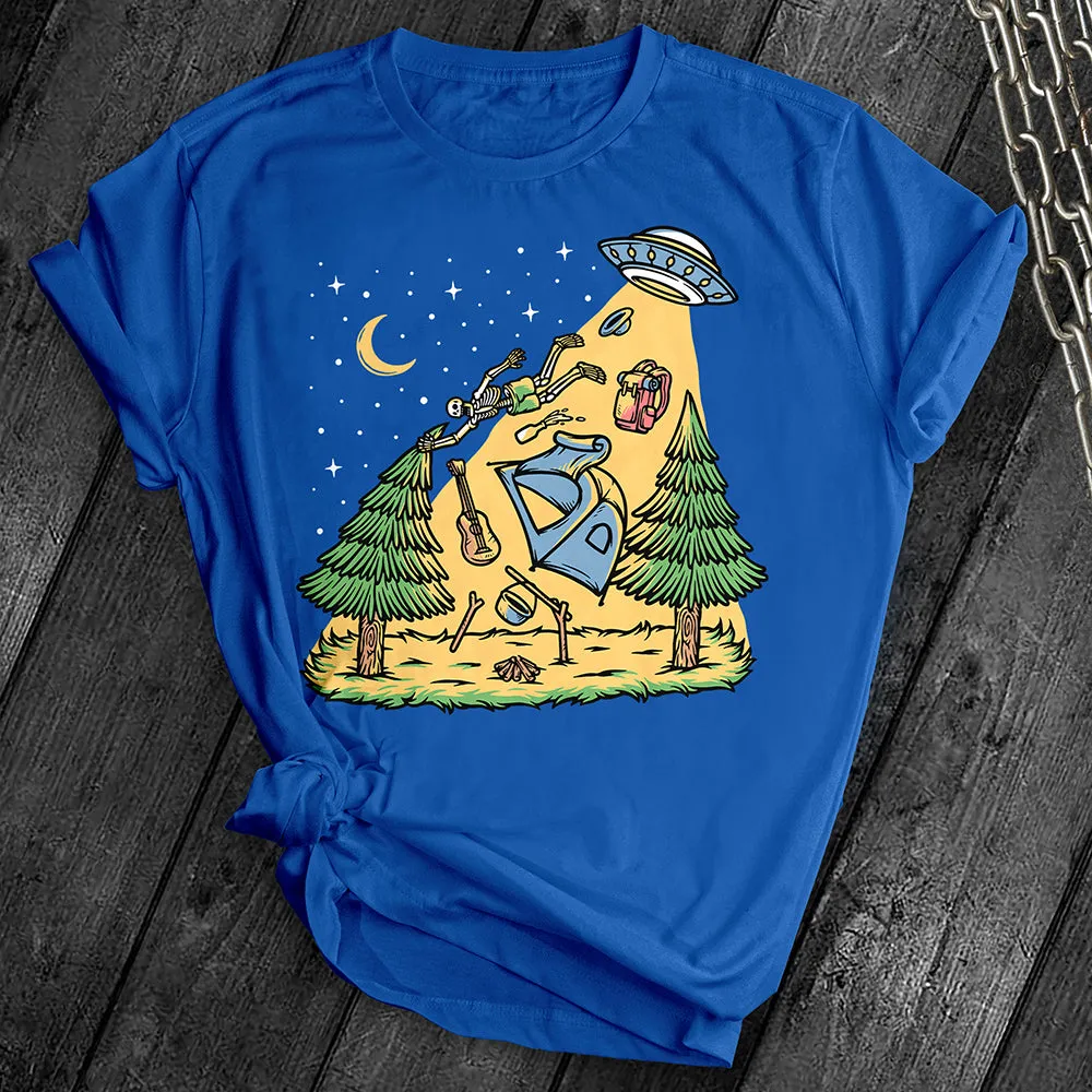 Skeleton UFO Abduction Tee