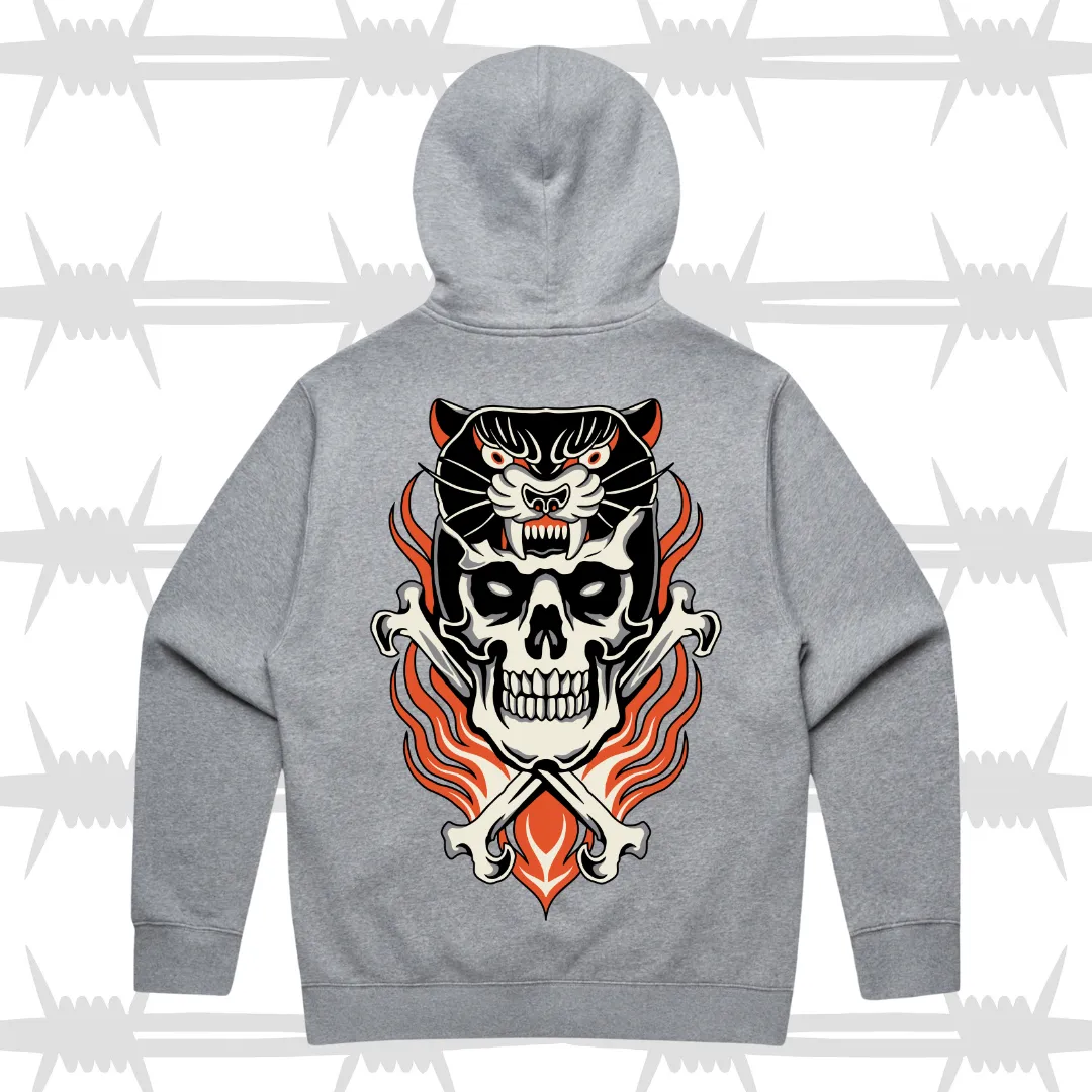 Skull Panther Hood - Grey