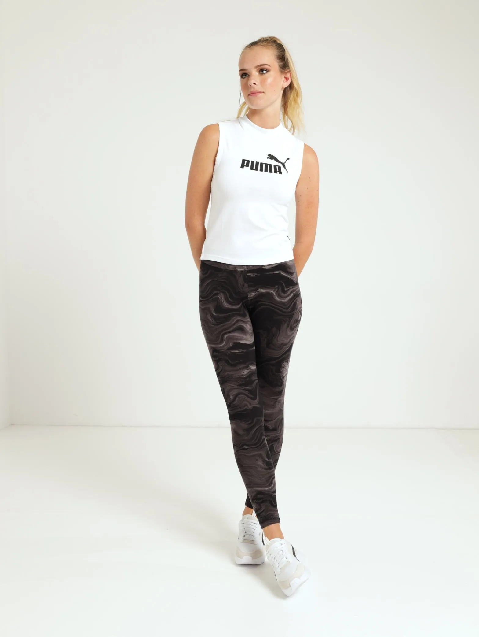 Slim Logo Tank Top - White