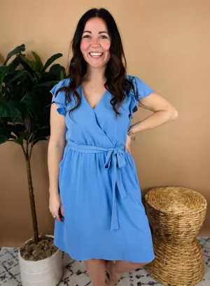 Something Blue Tie Dress