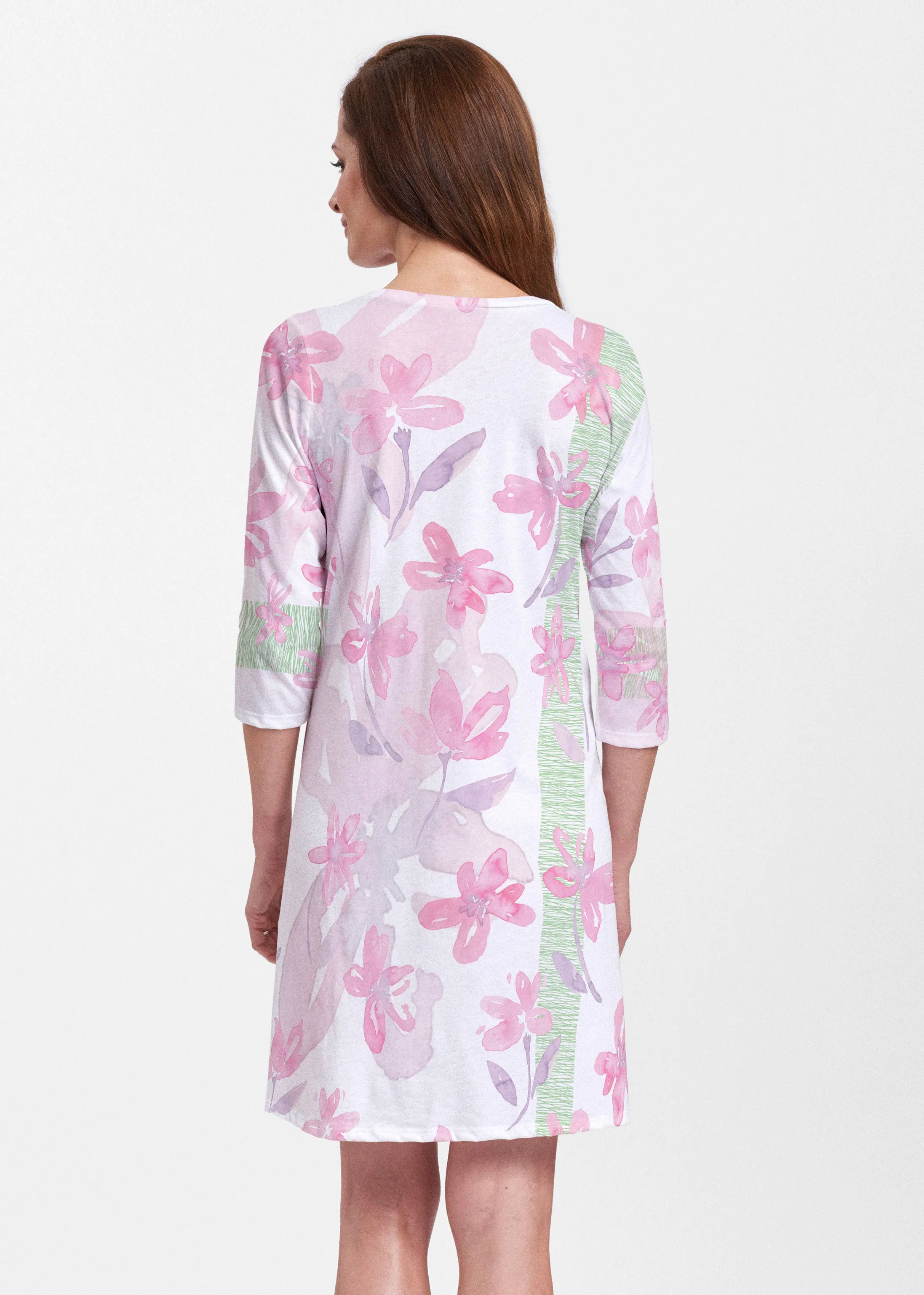 Spring Flower (10169) ~ Classic V-neck Swing Dress
