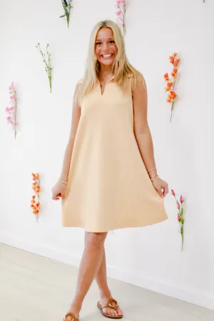 Spring Is In The Air Tank Dress in Apricot