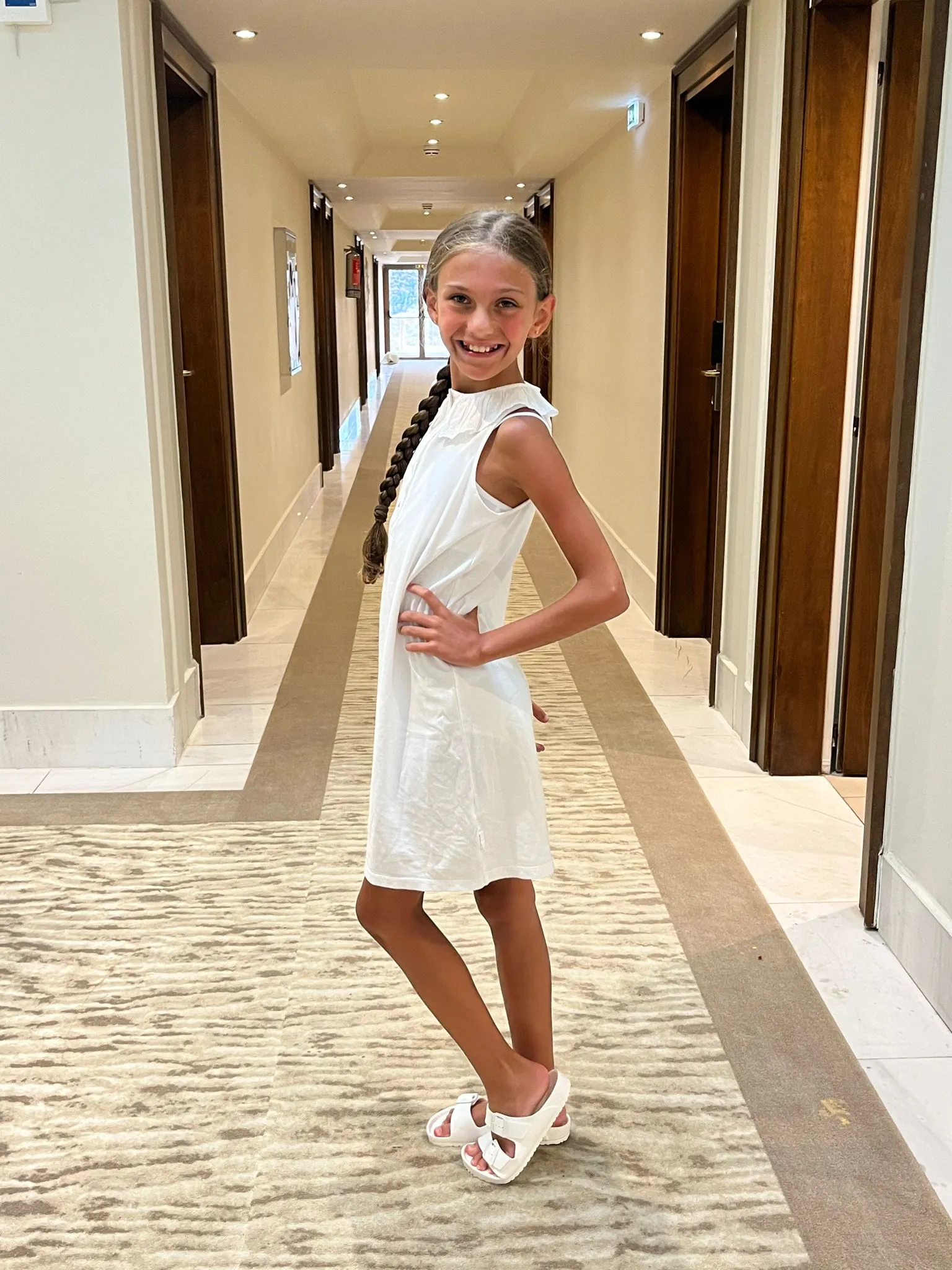 SS23 Laranjinha Girls White Dress V3606