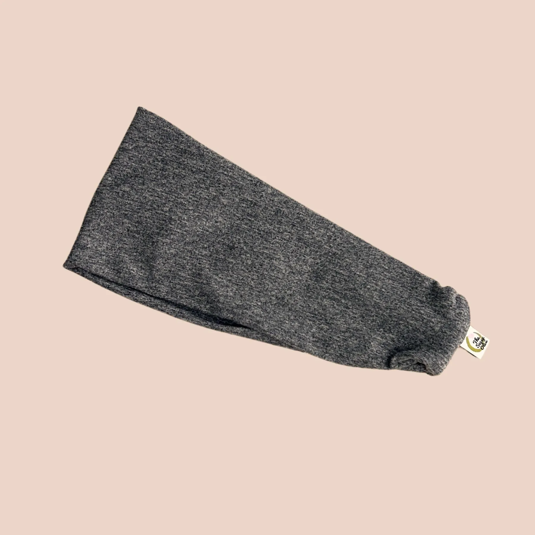 Static Grey Solid Stretch Headband