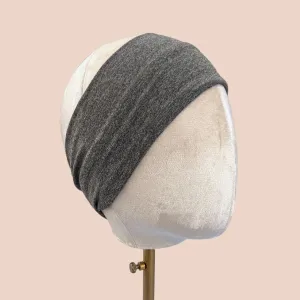 Static Grey Solid Stretch Headband