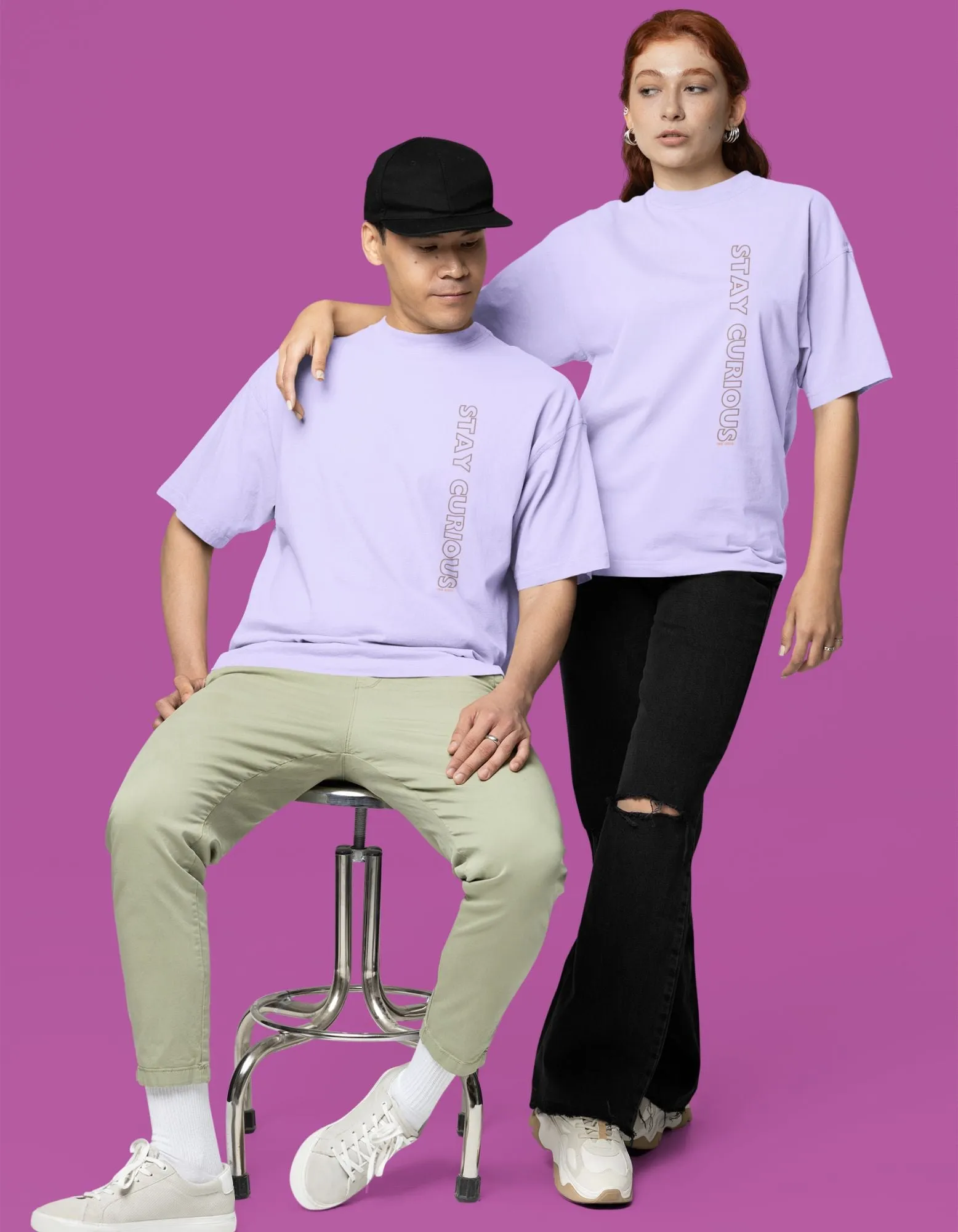 Stay Curious - Terry Oversized T-Shirt