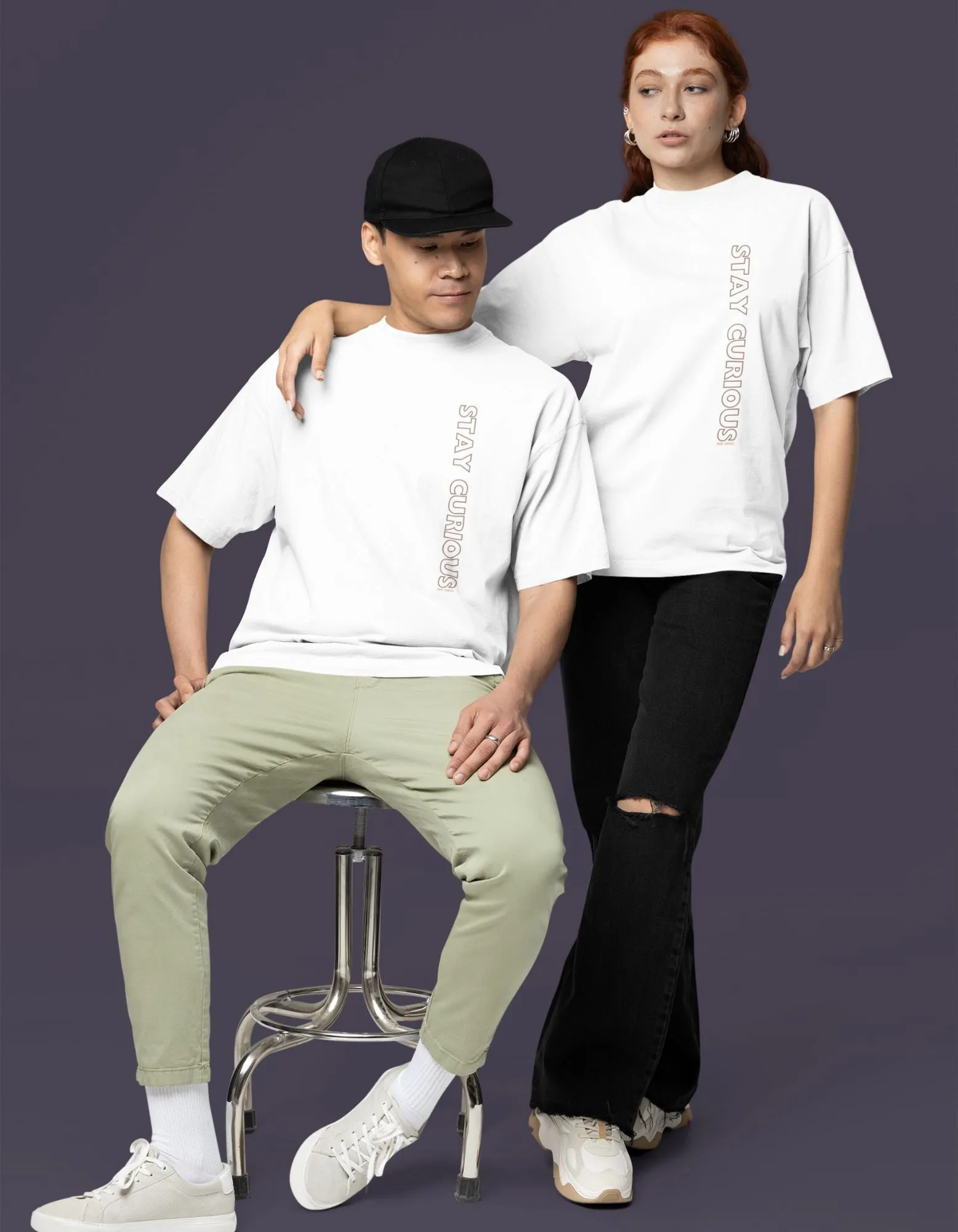 Stay Curious - Terry Oversized T-Shirt