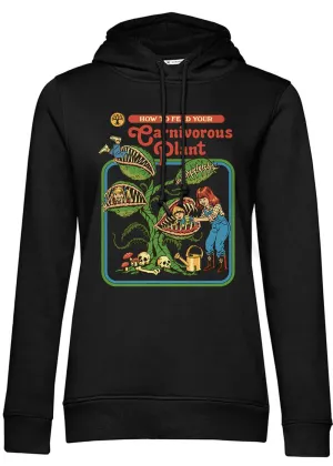 Steven Rhodes Carnivorous Plant Girly Hoodie Zwart
