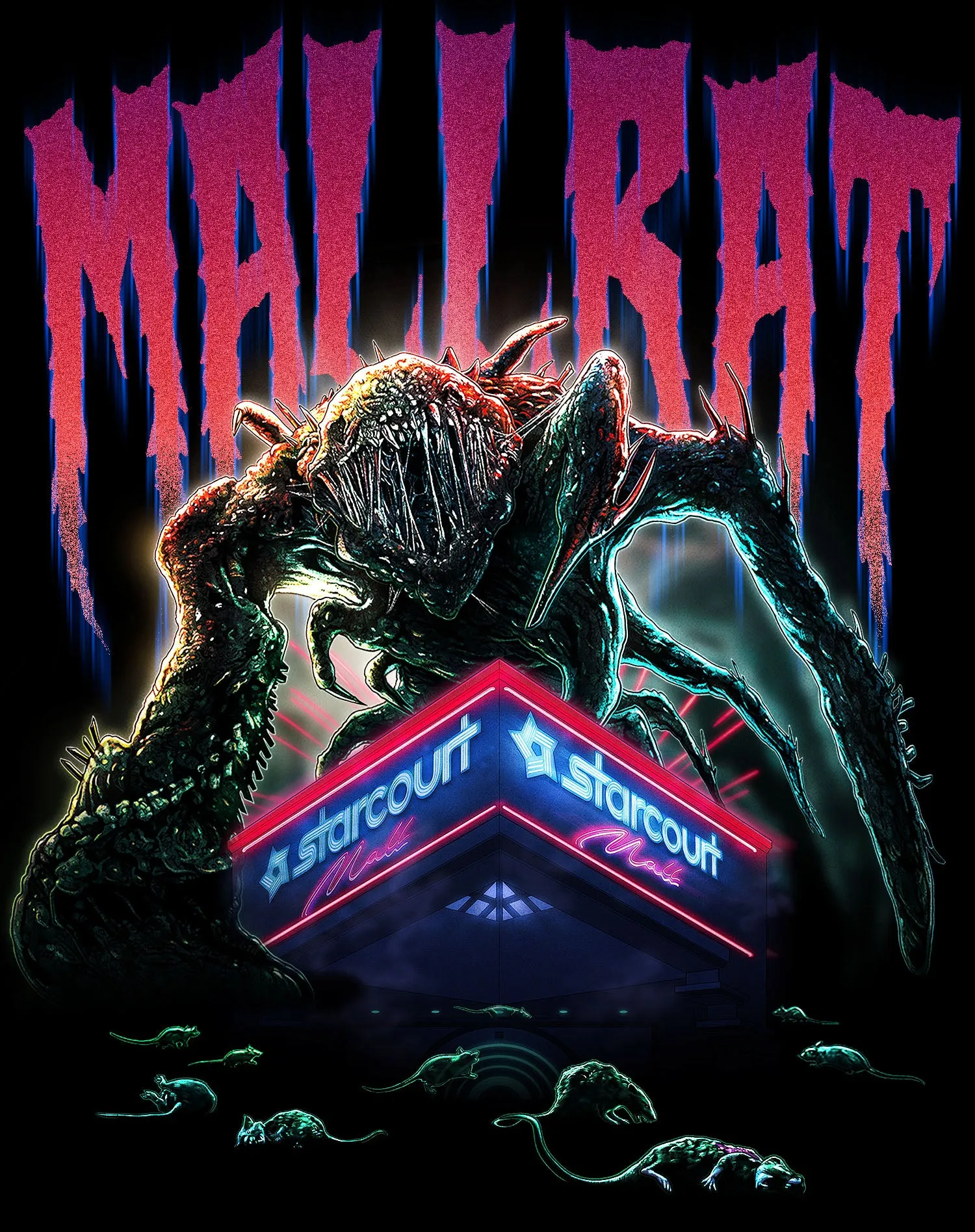 Stranger Things Mind Flayer Mallrat Men's T-Shirt