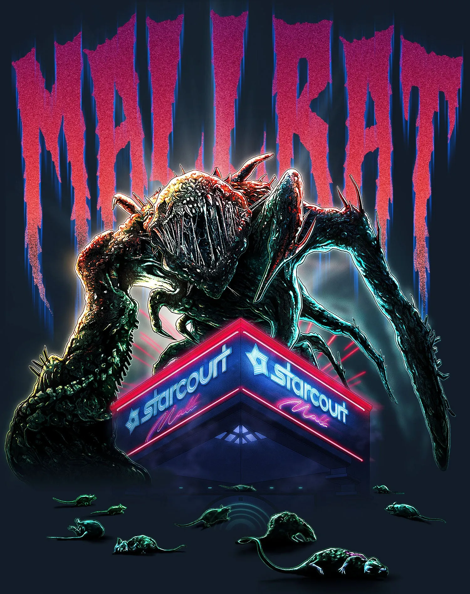 Stranger Things Mind Flayer Mallrat Men's T-Shirt