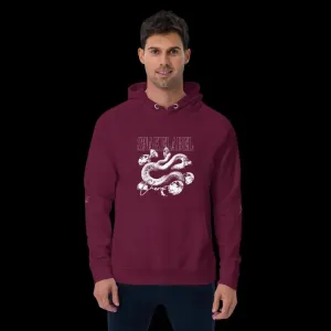 Sustainable Snake Eco Raglan Hoodie with Brushed Lining