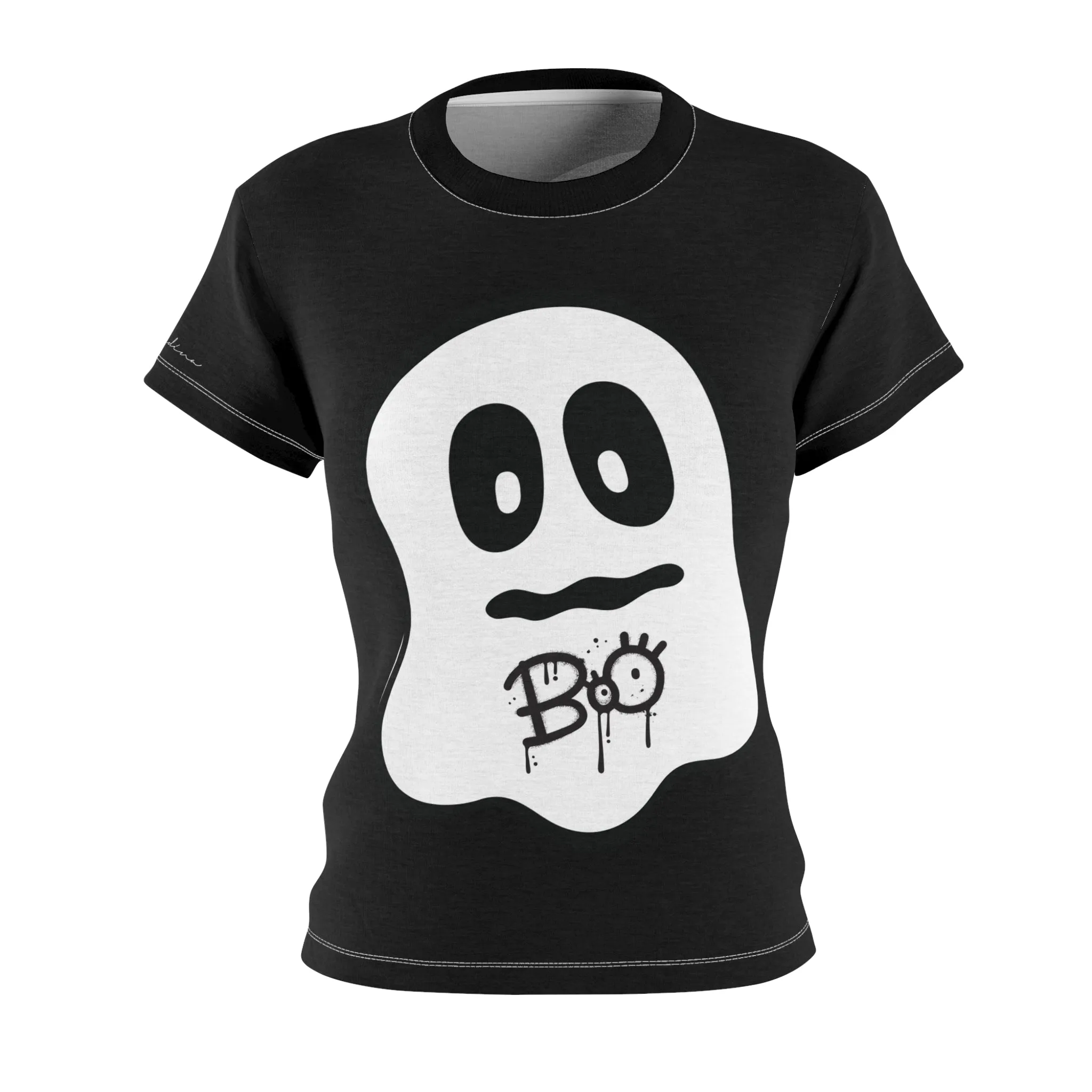 T-Shirt, Black Baby Ghost Boo Motive