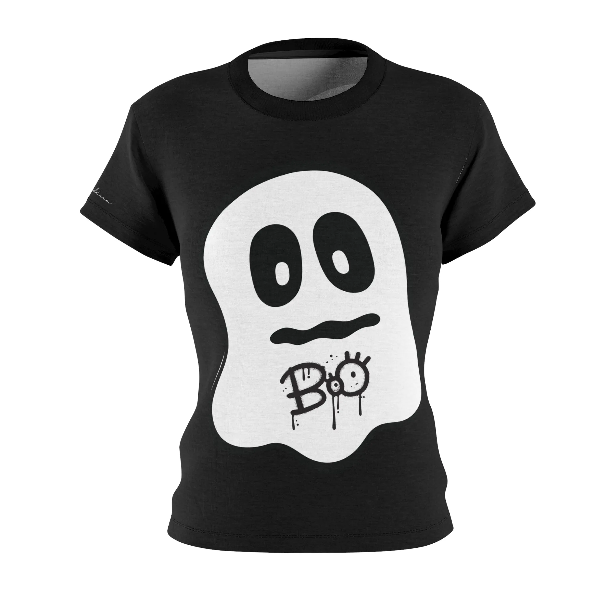 T-Shirt, Black Baby Ghost Boo Motive