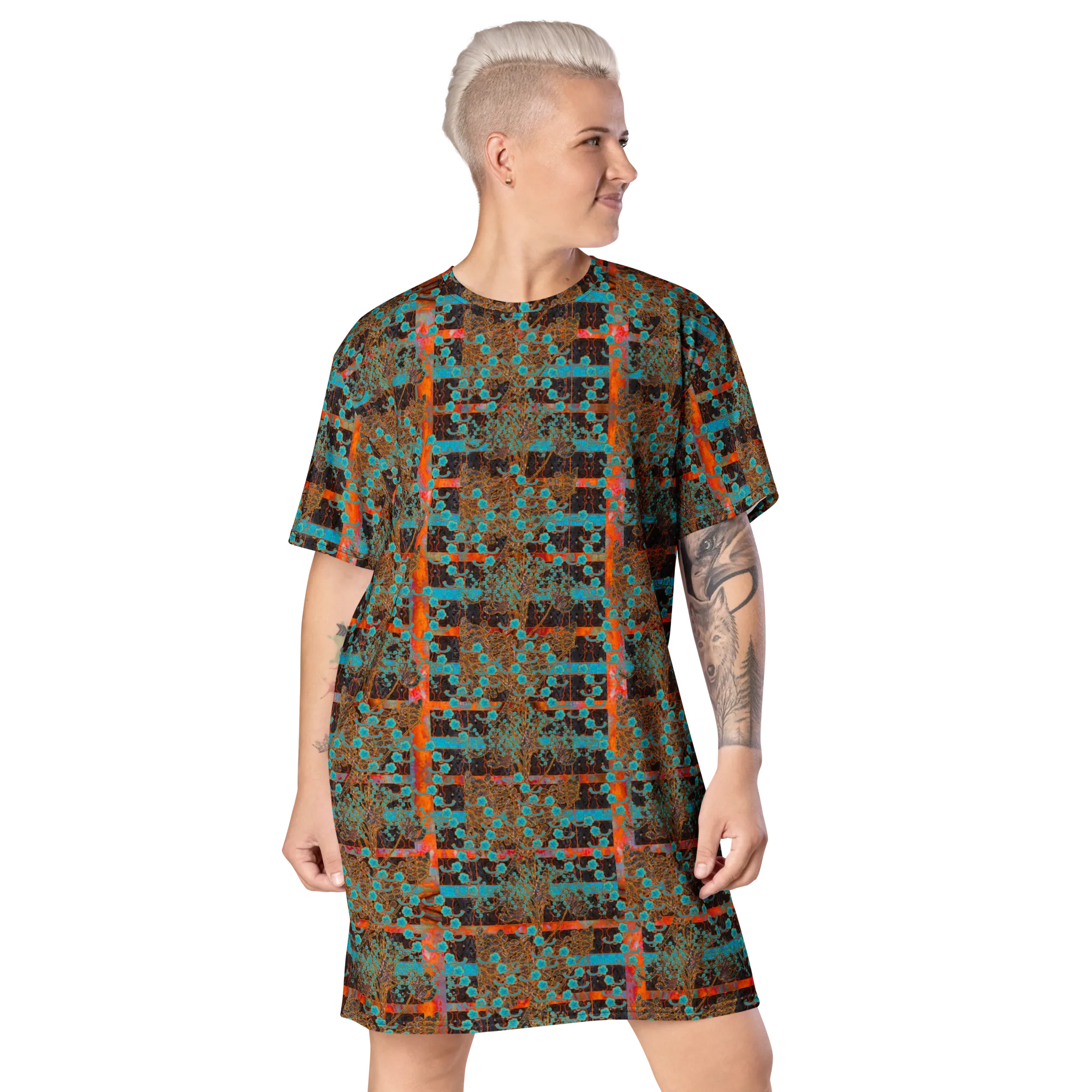 T-Shirt Tunic (Muliebris/Virilis)(Tree Link WindSong Flower) RJSTH@Fabric#12 RJSTHW2024 RJS
