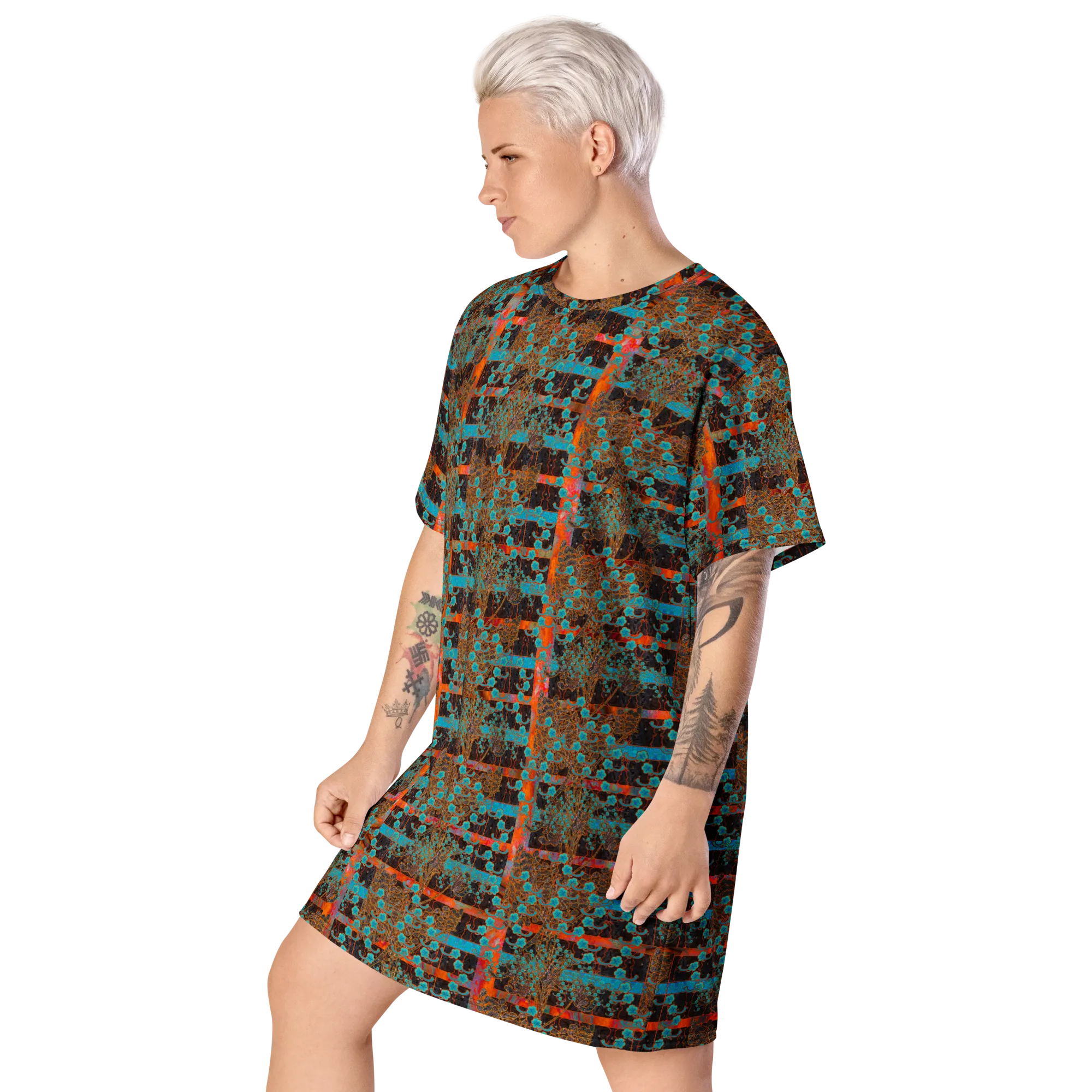 T-Shirt Tunic (Muliebris/Virilis)(Tree Link WindSong Flower) RJSTH@Fabric#12 RJSTHW2024 RJS