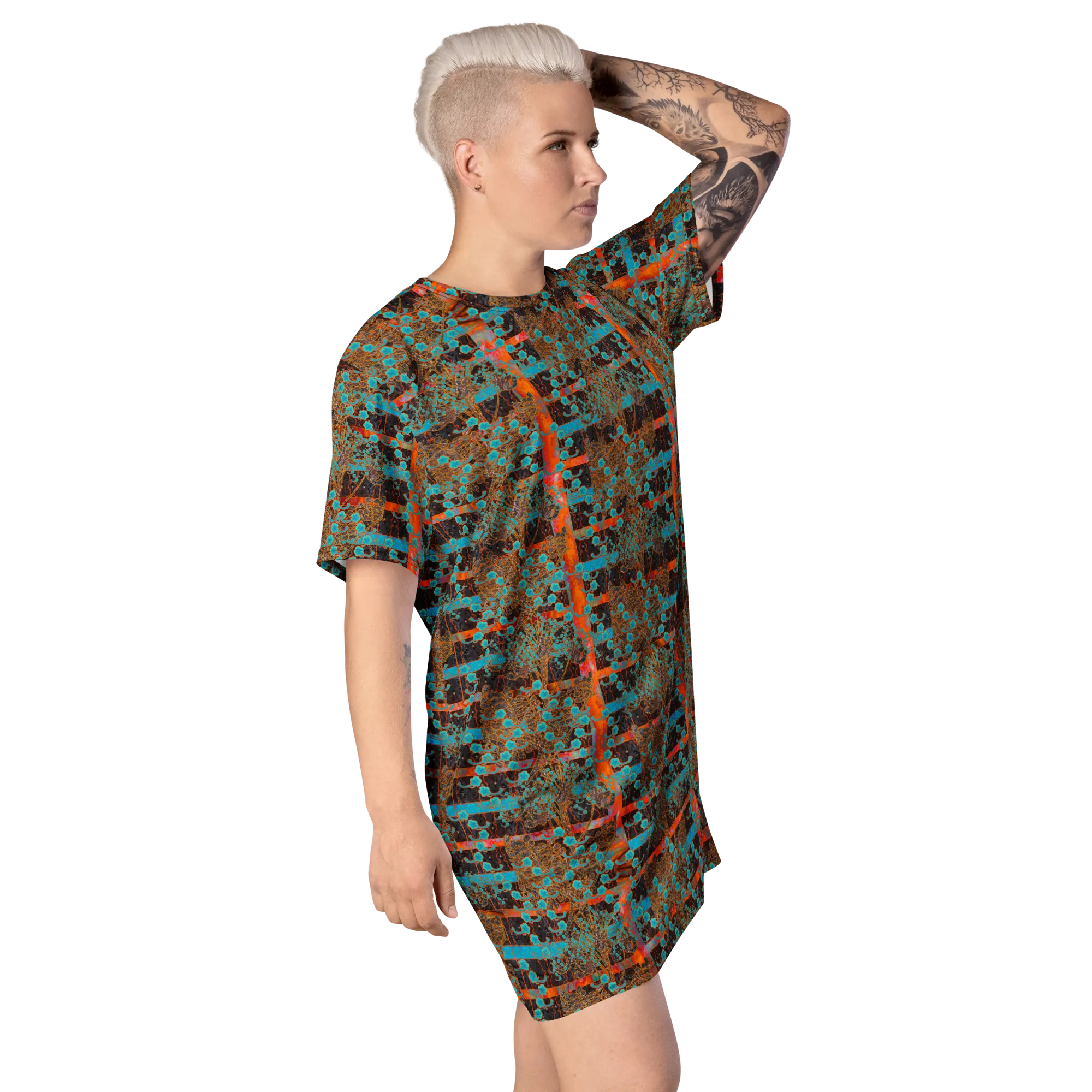 T-Shirt Tunic (Muliebris/Virilis)(Tree Link WindSong Flower) RJSTH@Fabric#12 RJSTHW2024 RJS