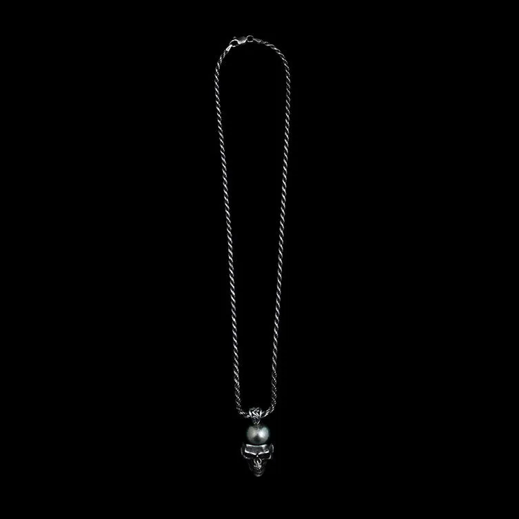 Tahitian Pearl Skull Necklace