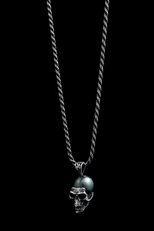 Tahitian Pearl Skull Necklace