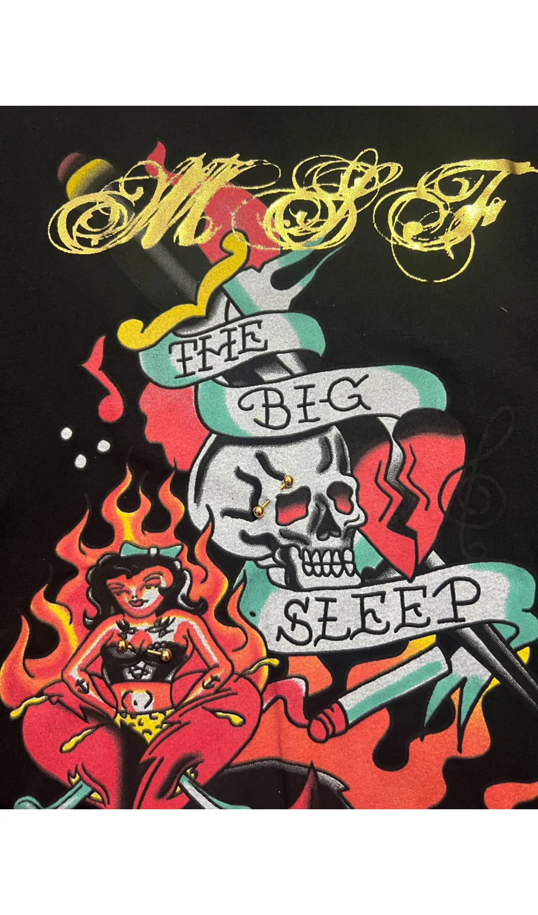 Tattoo Print Pierced Tee