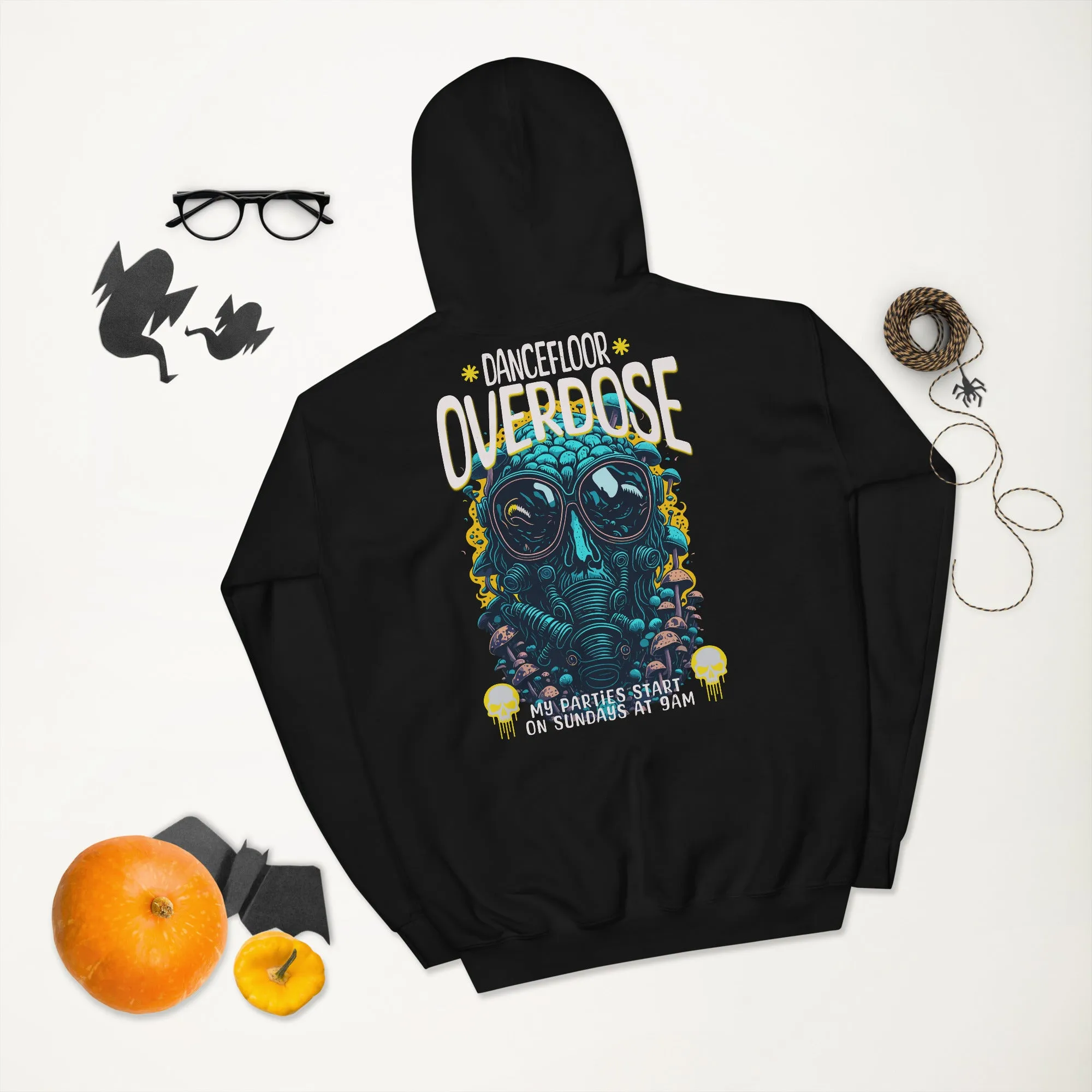 Techno Hoodie | Dancefloor Overdose | Techno Fashion Style
